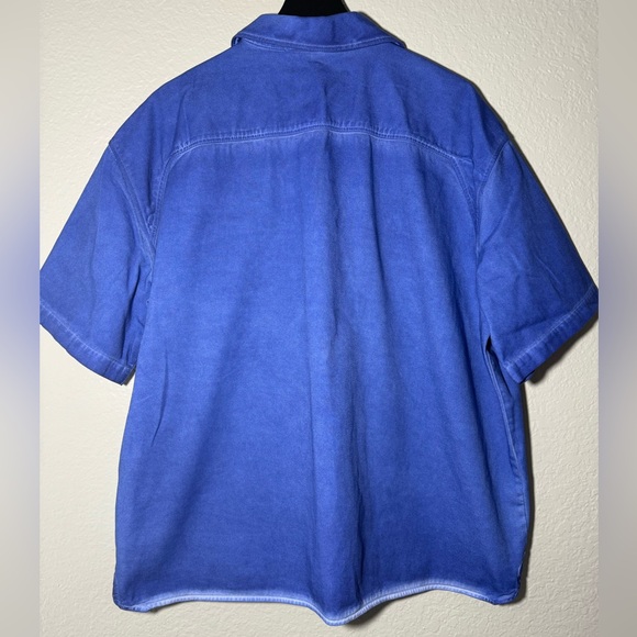 A Cold Wall Button Up Shirt Blue Faded Oversized Pockets Samuel Ross Oversized - Picture 8 of 10